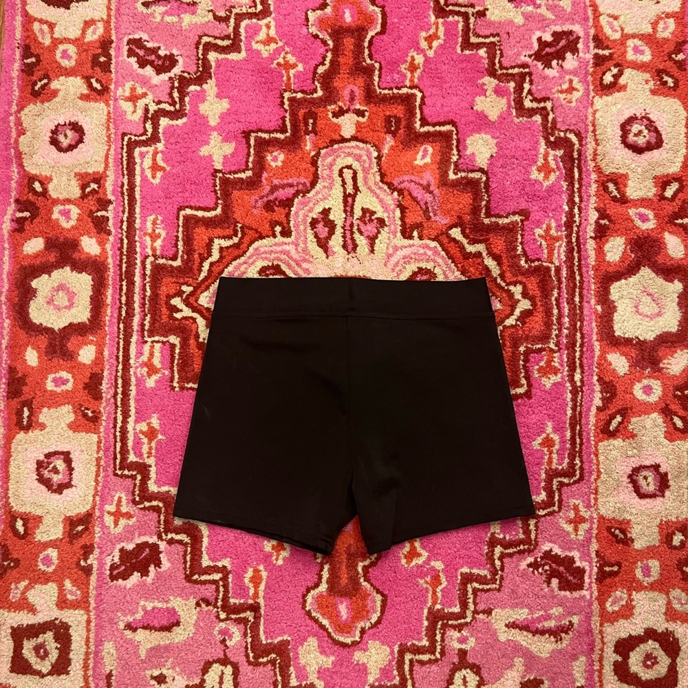 Theatricals Classwear Black Criss Cross Waistband Dance Athletic Spandex Shorts